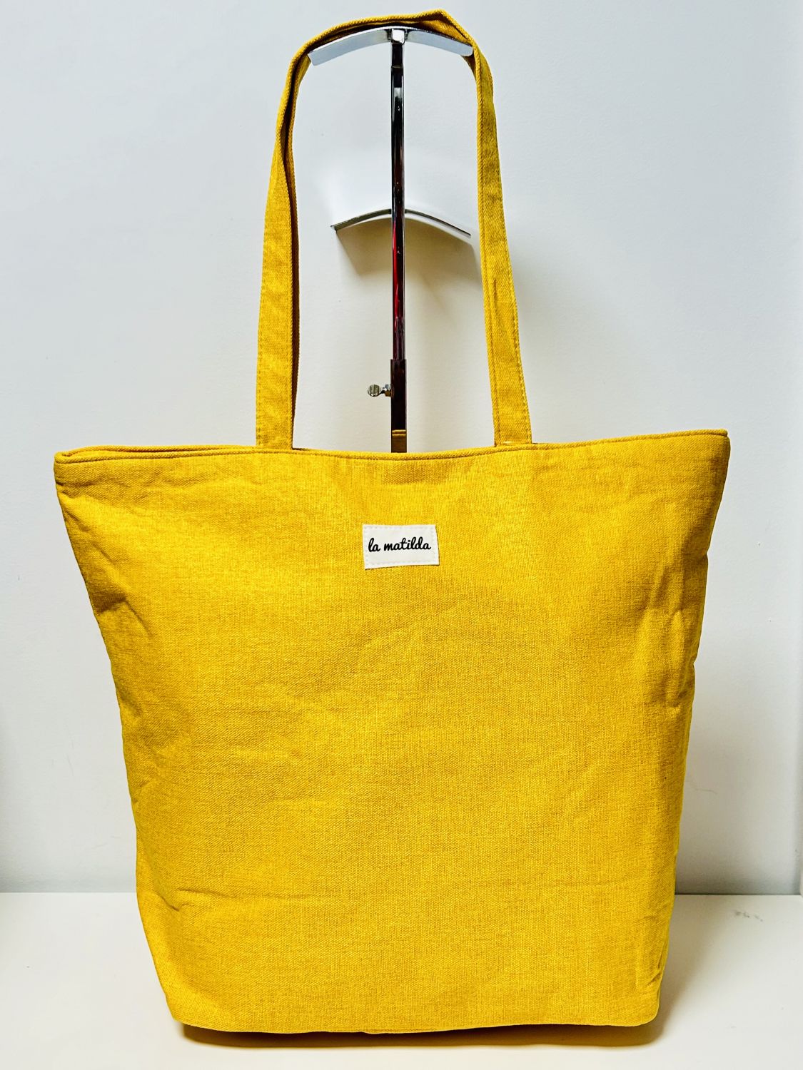 Bolsa Tote Bag Grande Unicolor Amarillo