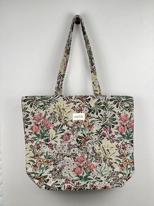 Bolsa Tote Bag Grande Floreada