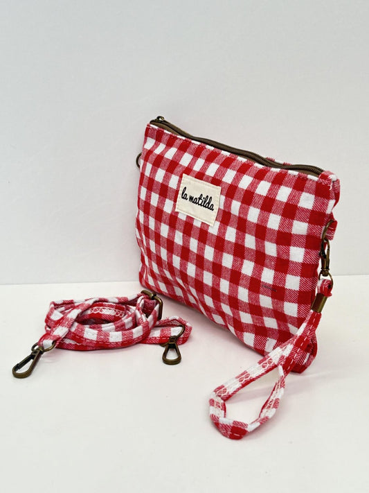 Bandolera Gringham Rojo