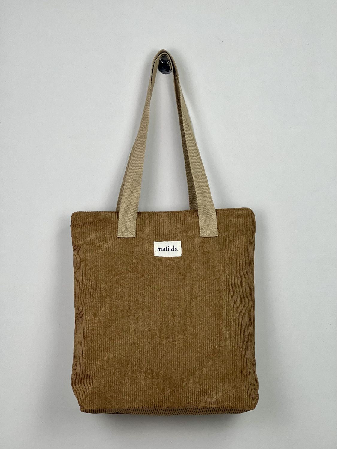 Bolsa Tote Bag en Pana Tostado