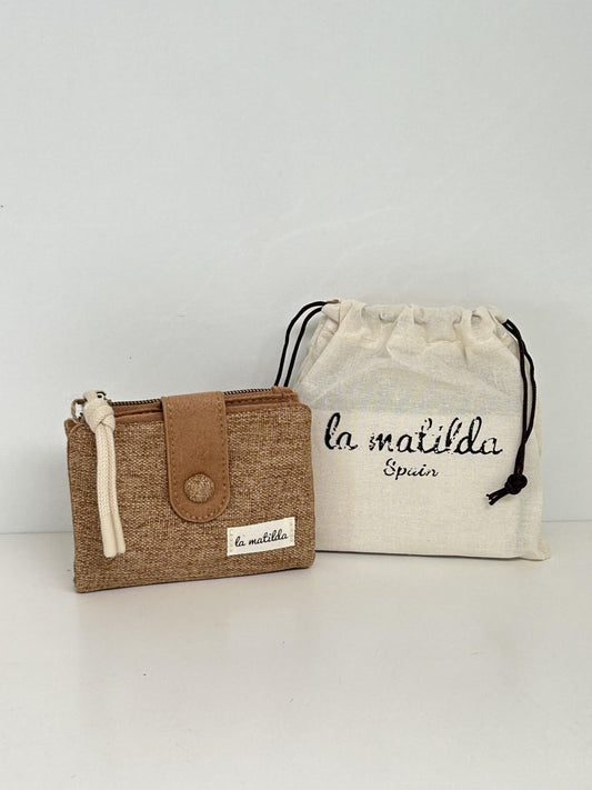 Cartera Pequeña Unicolor Marrón