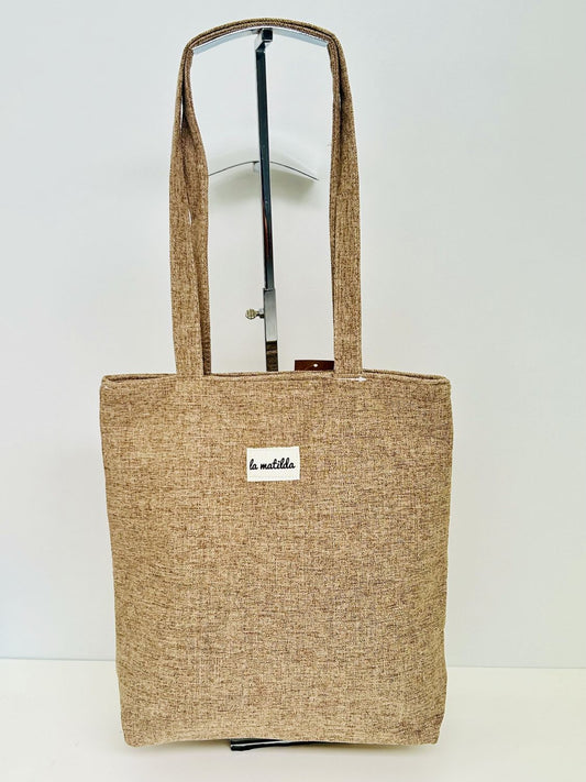 Bolsa Tote Bag Unicolor Tostado