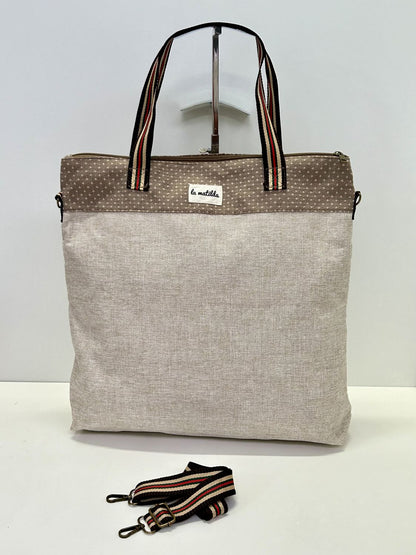 Bolsa de Viaje Grande Unicolor Beige