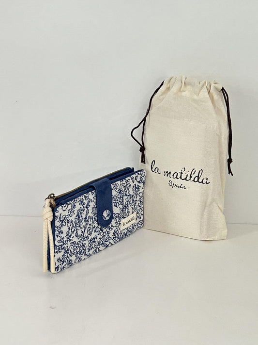 Cartera Grande Pattern Azul