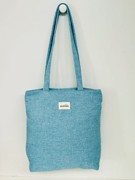 Bolsa Tote Bag Unicolor Celeste
