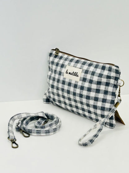 Bandolera Gringham Gris