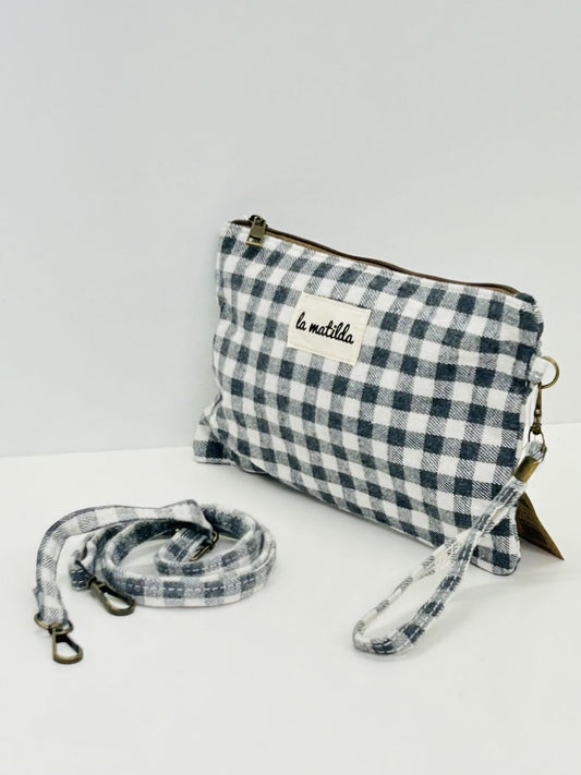 Bandolera Gringham Gris