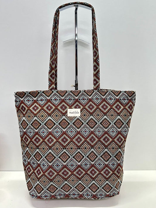 Bolsa Tote Bag Grande Rombos