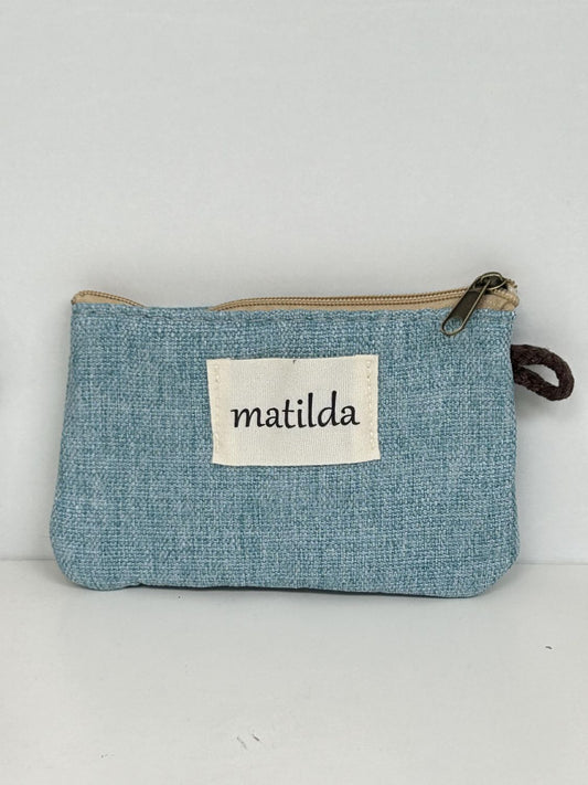 Monedero Unicolor Celeste