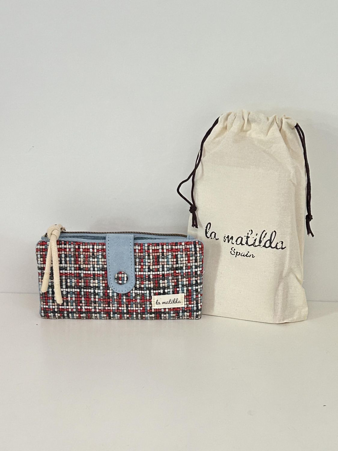 Cartera Grande Tartar Azul