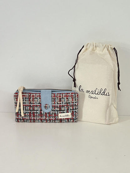 Cartera Grande Tartar Azul