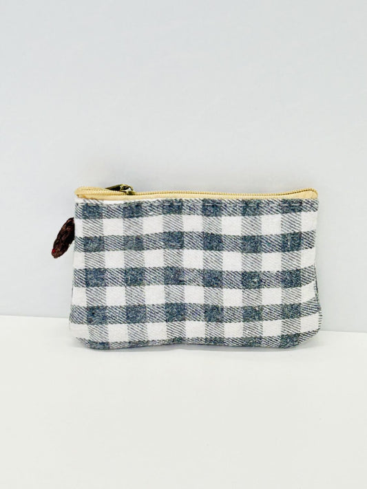 Monedero Gingham Gris