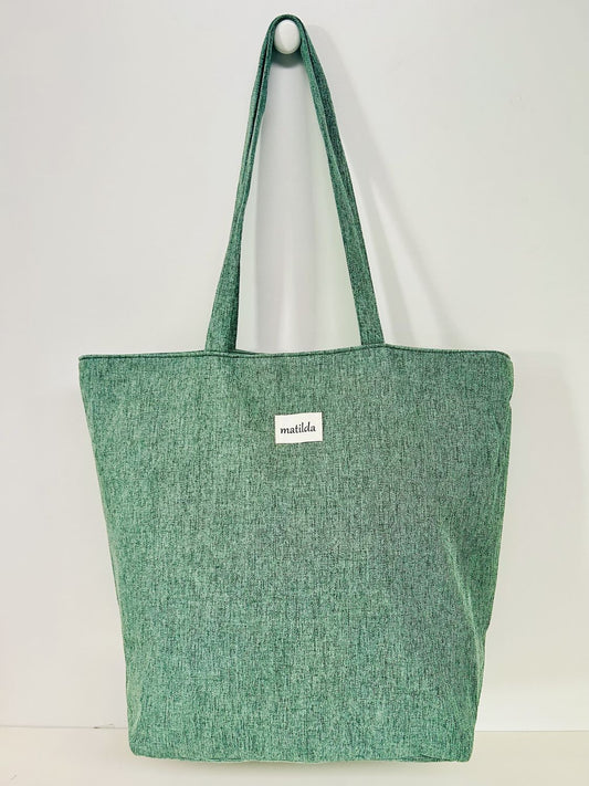 Bolsa Tote Bag Grande Unicolor Verde