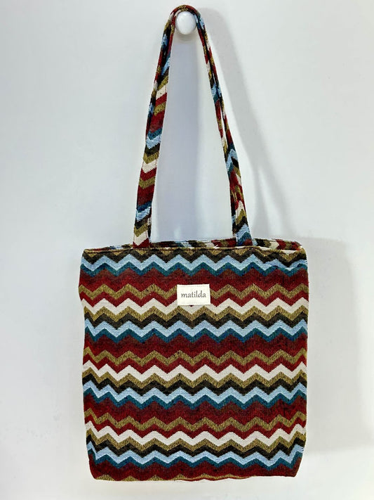 Bolsa Tote Bag Zigzag Vintage