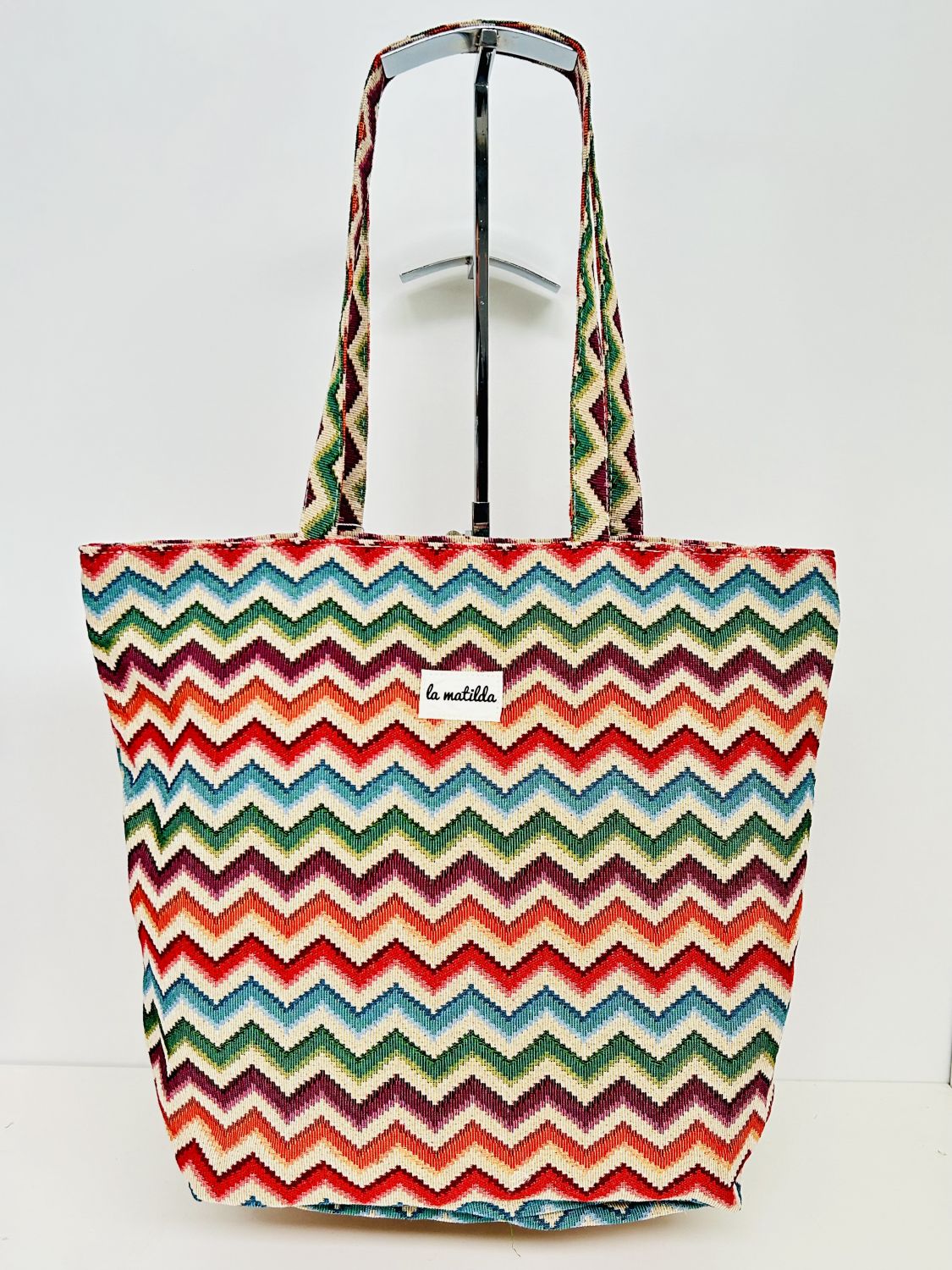 Bolsa Tote Bag Grande Zigzag Multicolor
