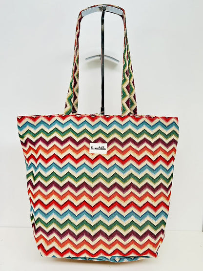 Bolsa Tote Bag Grande Zigzag Multicolor