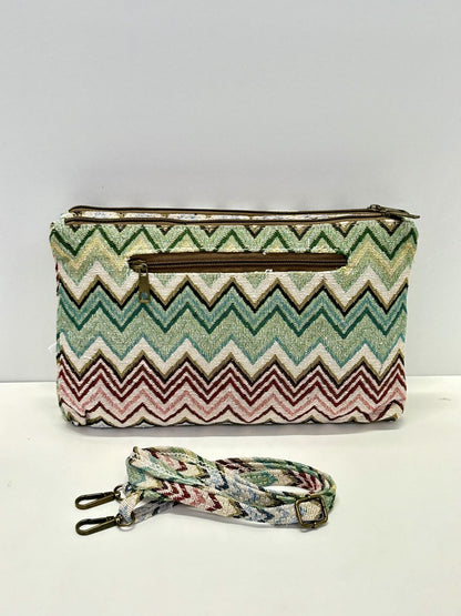 Bandolera Doble Zigzag Verde