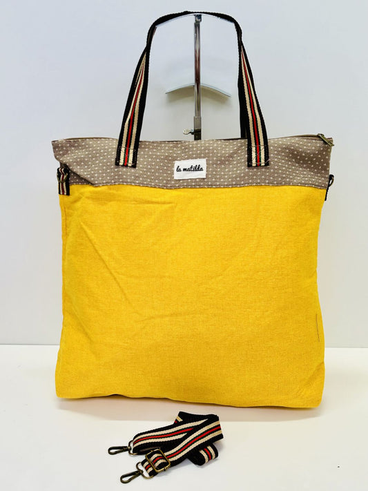 Bolsa de Viaje Grande Unicolor Amarillo