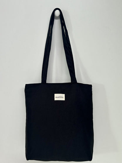 Bolsa Tote Bag Unicolor Negro