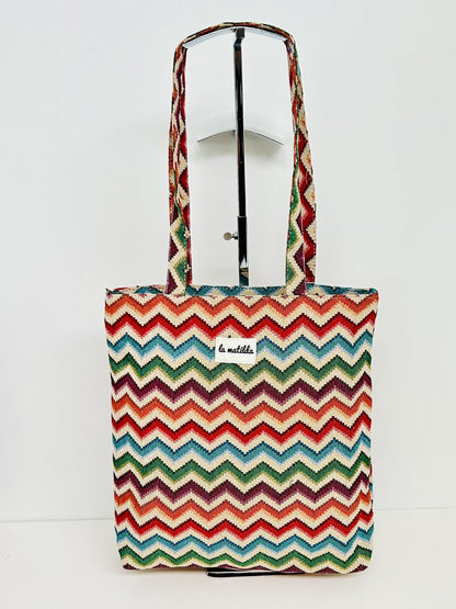 Bolsa Tote Bag Zigzag Multicolor