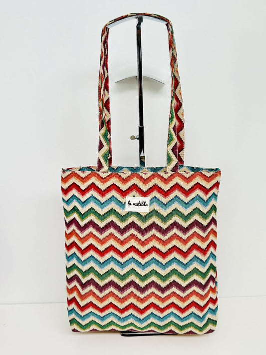 Bolsa Tote Bag Zigzag Multicolor