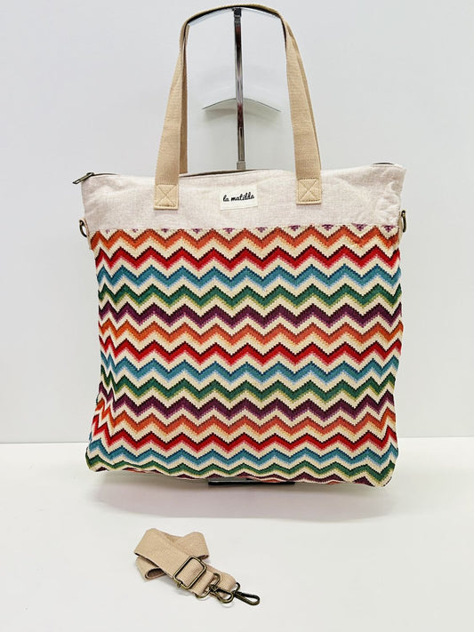 Bolsa de Viaje Grande Zigzag Multicolor