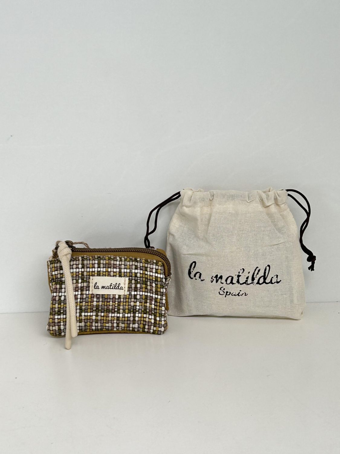 Monedero Tres Compartimentos Tartar Amarillo