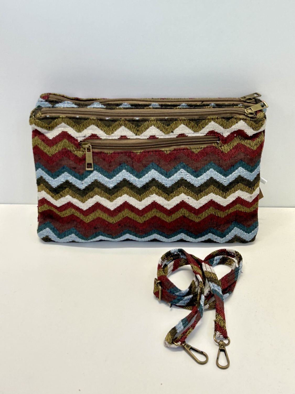 Bandolera Doble Zigzag Vintage