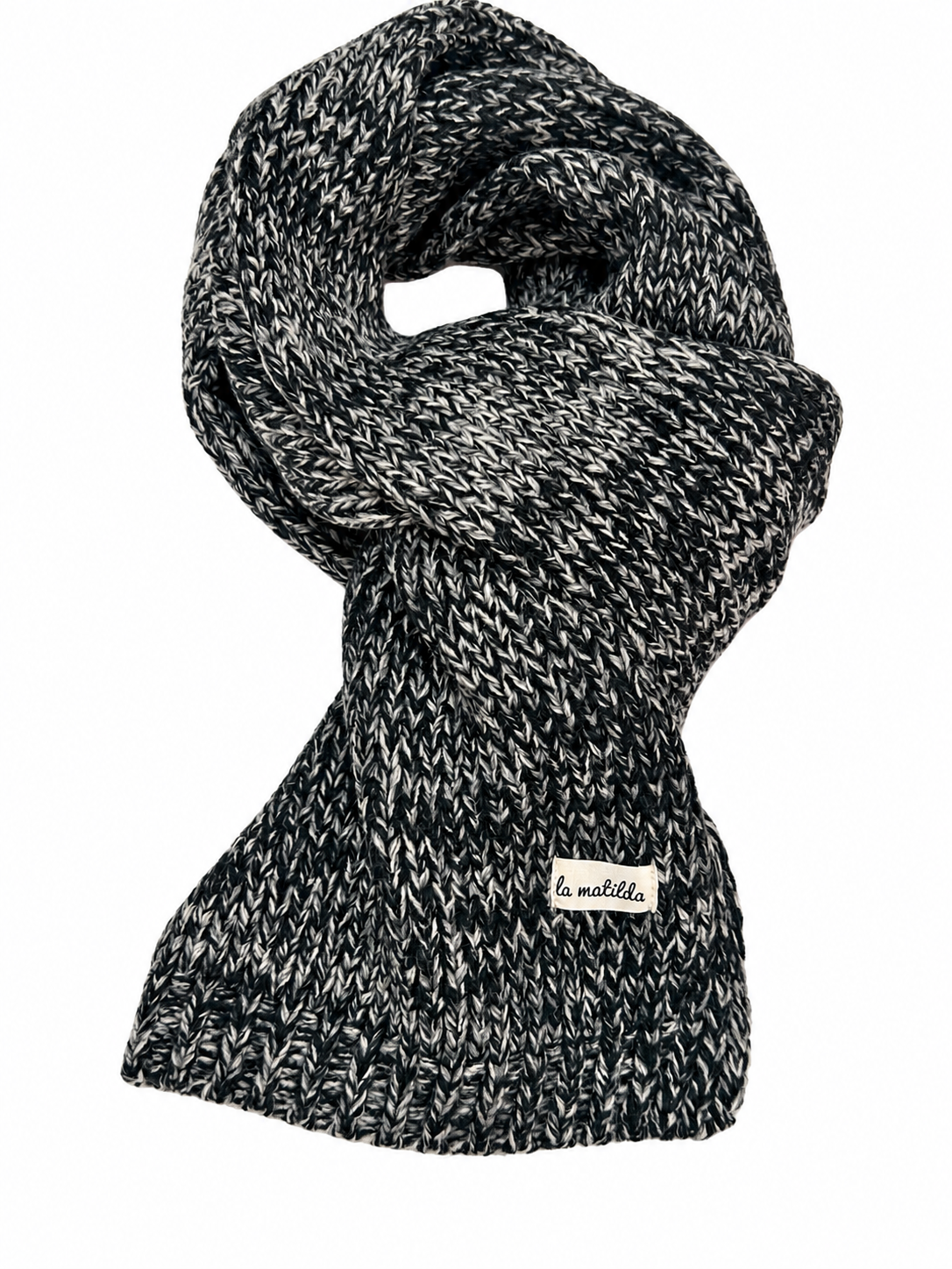 Bufanda de Lana Gris Oscuro
