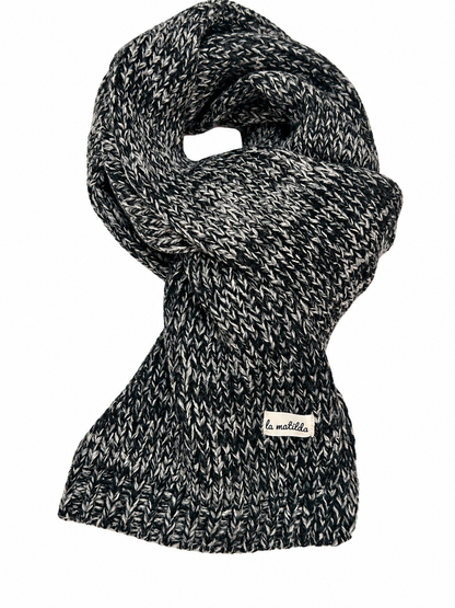 Bufanda de Lana Gris Oscuro