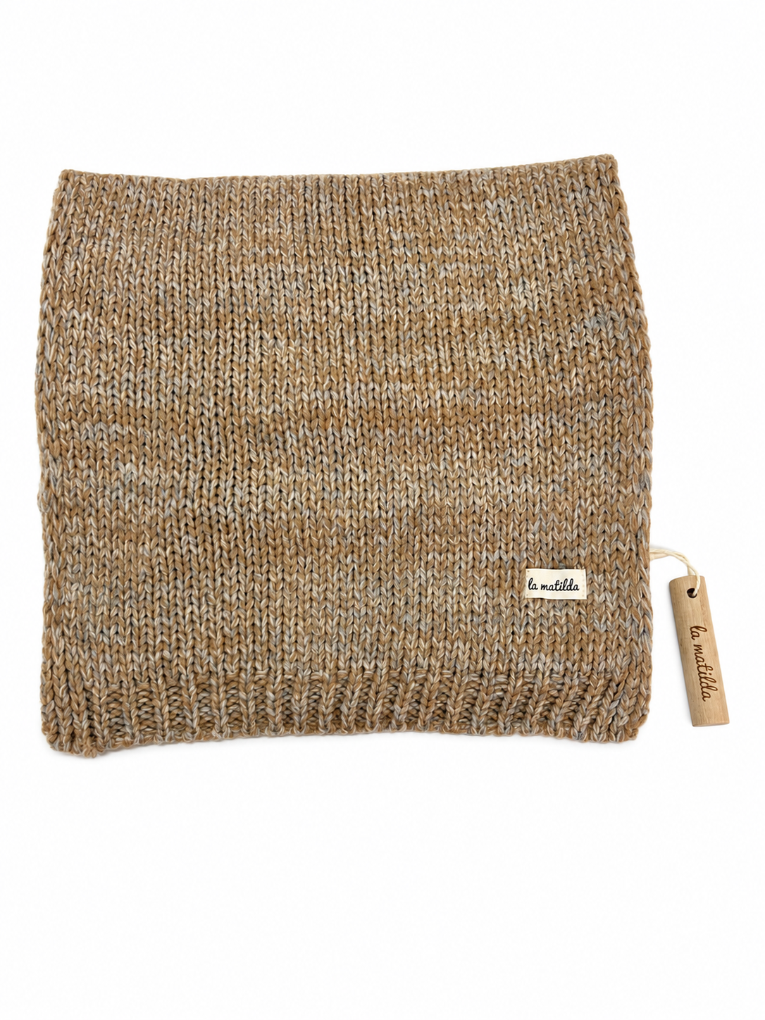Bufanda de Lana Marrón Tostado