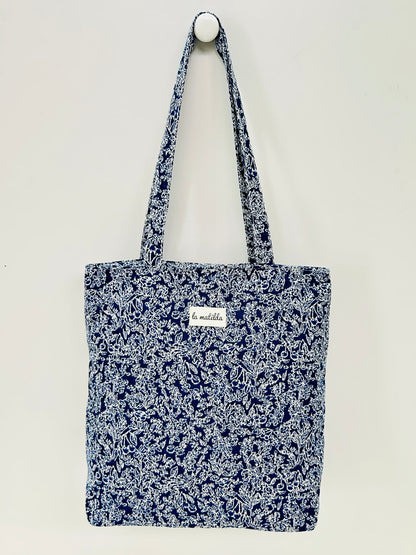 Bolsa Tote Bag Pattern Azul/Blanco
