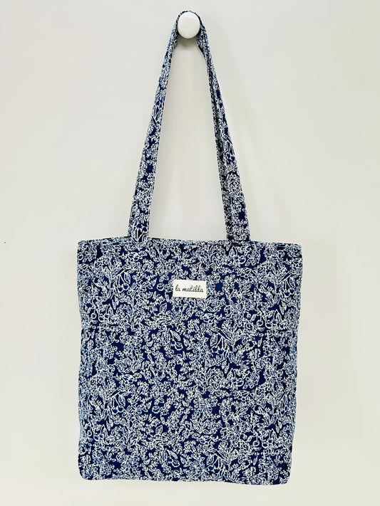 Bolsa Tote Bag Pattern Azul/Blanco
