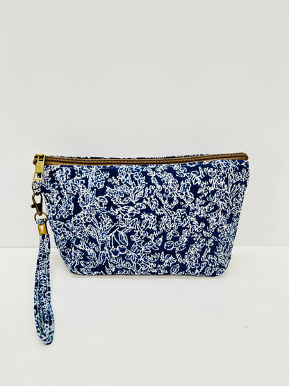 Neceser Grande Pattern Azul/Blanco