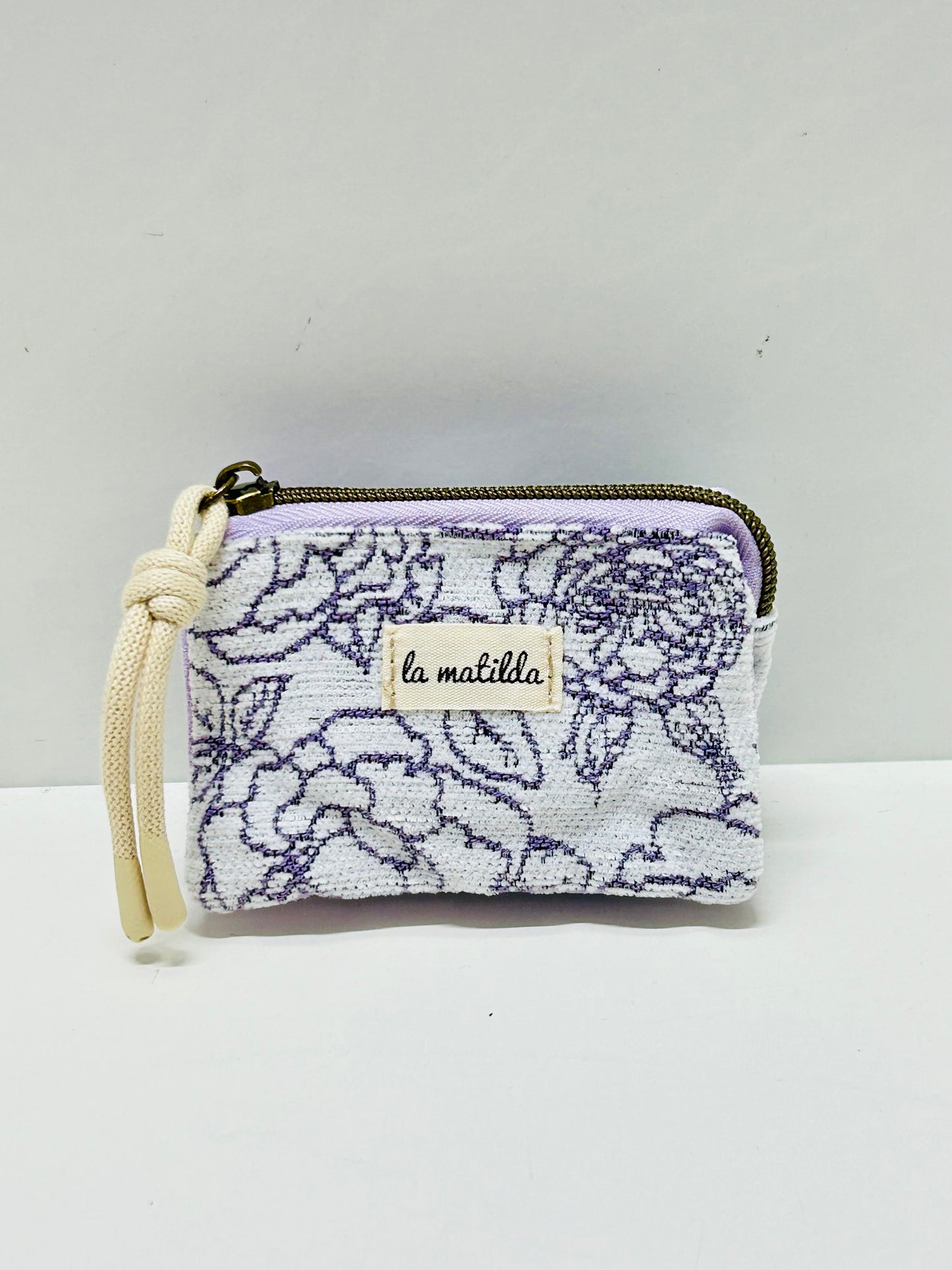 Monedero Tres Compartimentos Rosa Violeta