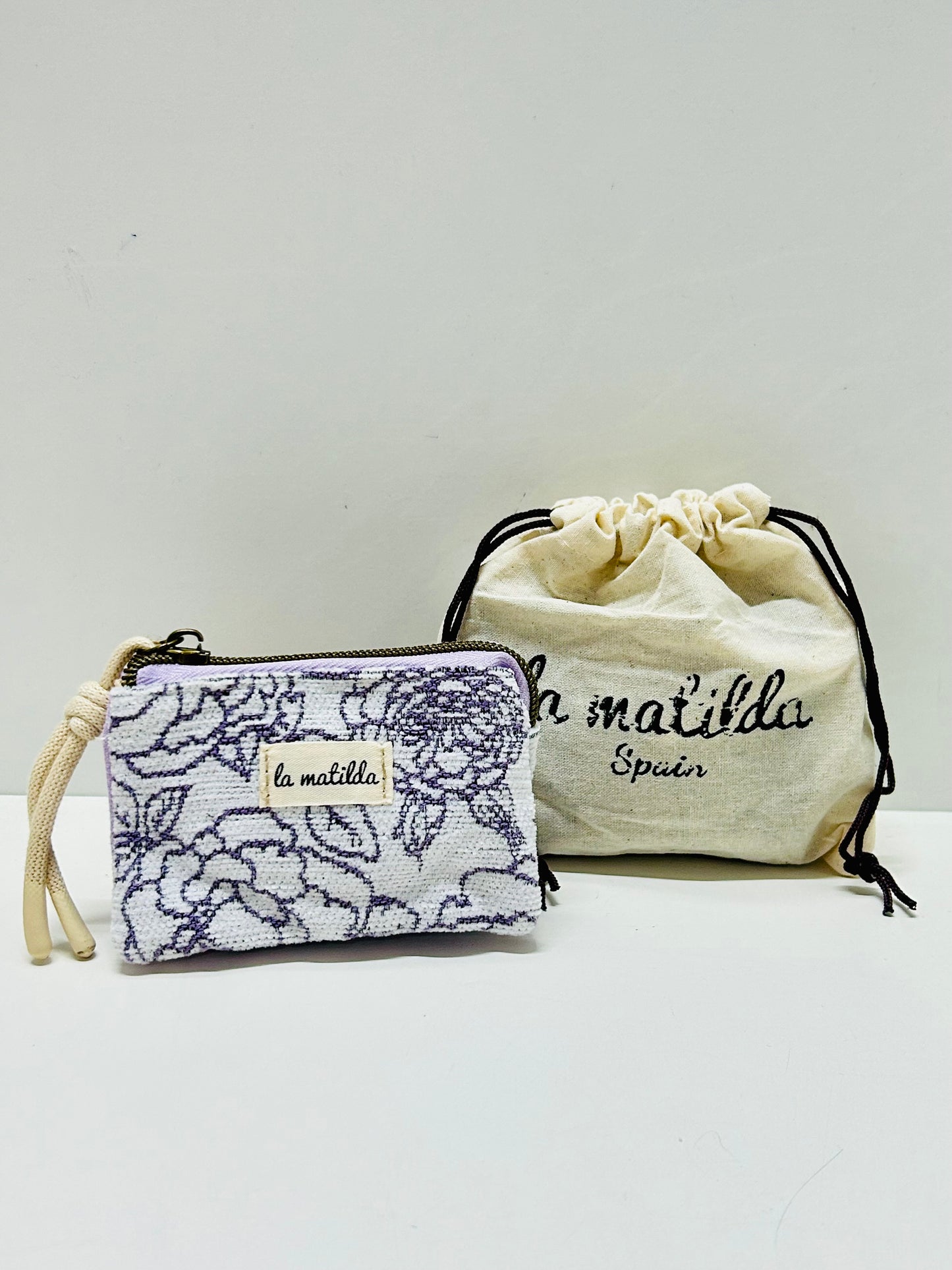 Monedero Tres Compartimentos Rosa Violeta