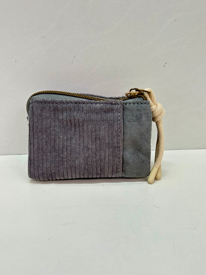 Monedero Tres Compartimentos Pana Antracita