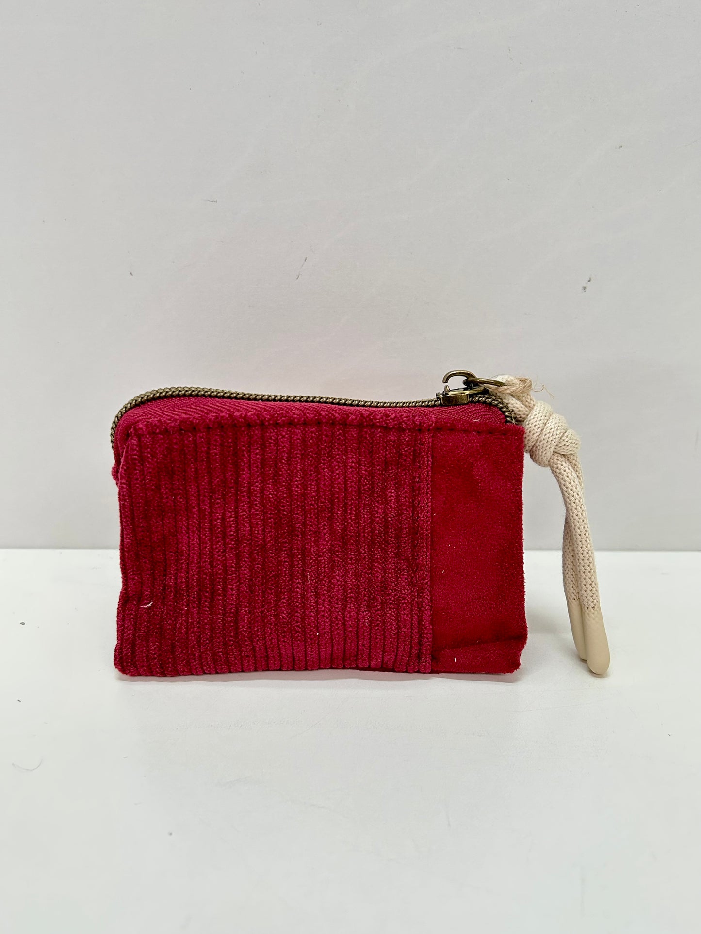 Monedero Tres Compartimentos Pana Vino