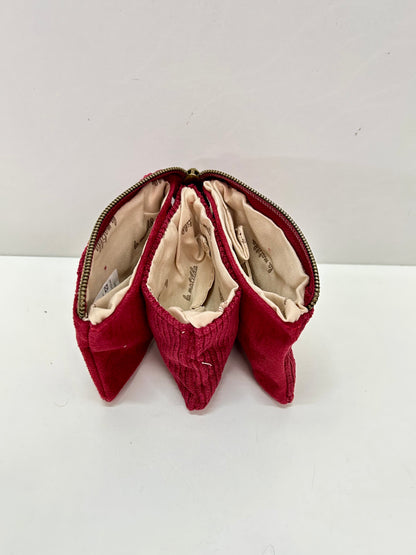 Monedero Tres Compartimentos Pana Vino