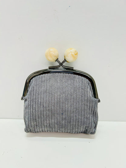 Monedero de Boquilla con Cierre de Bolas Pana Antracita