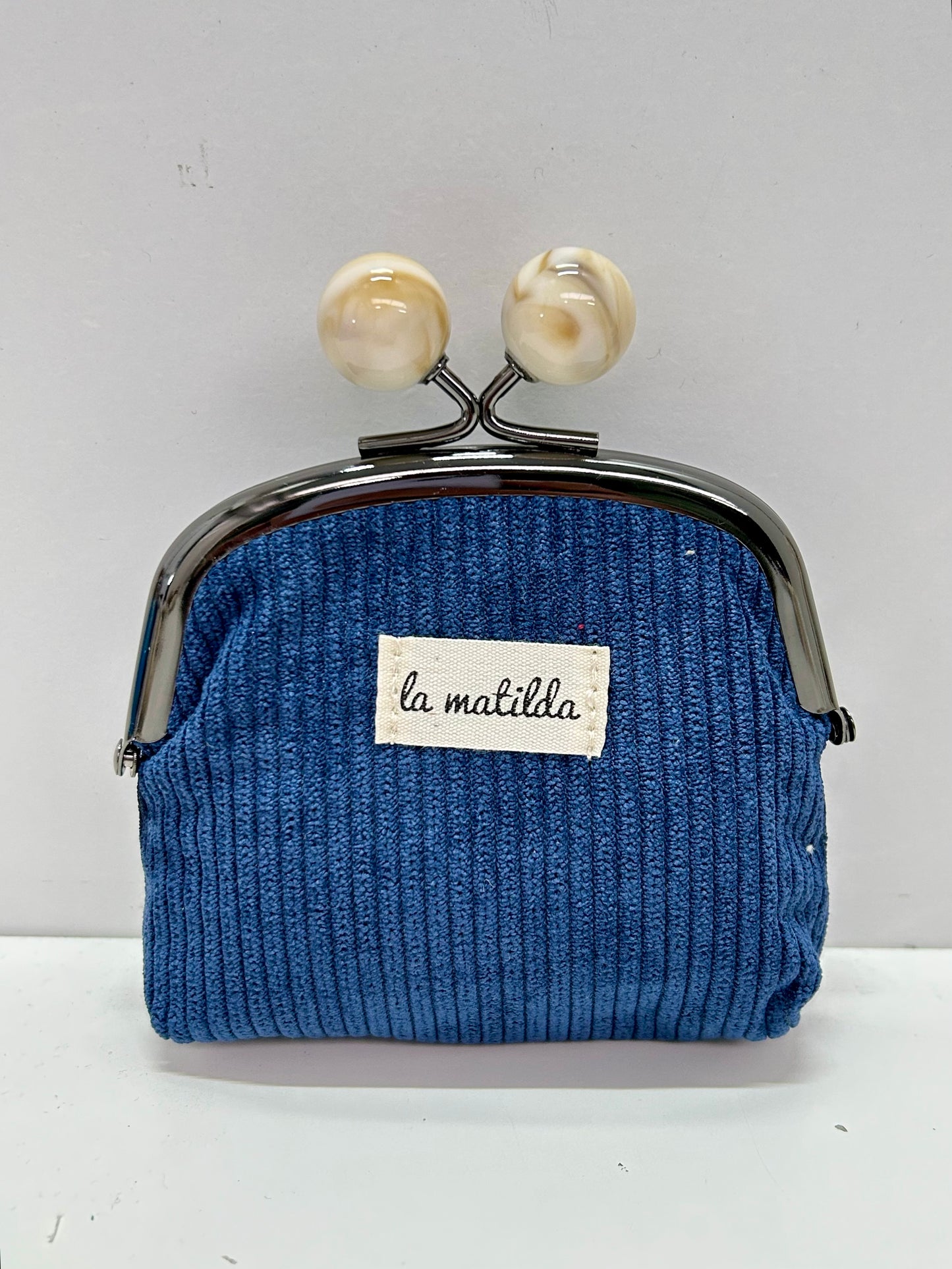 Monedero de Boquilla con Cierre de Bolas Pana Azulón