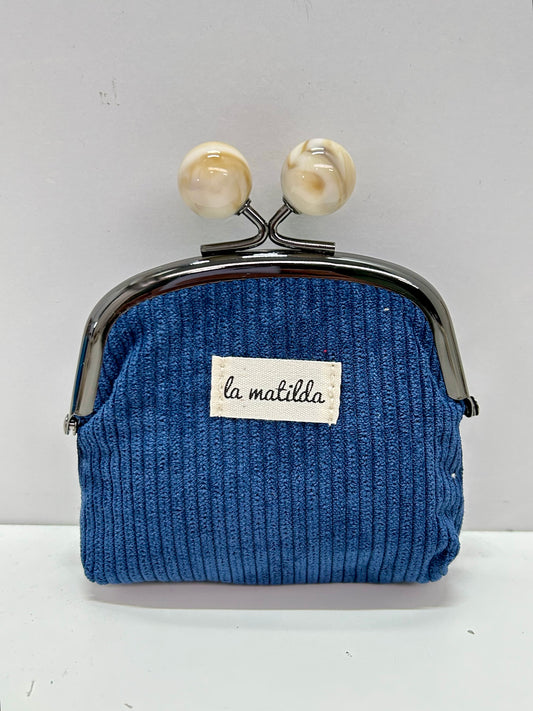 Monedero de Boquilla con Cierre de Bolas Pana Azulón