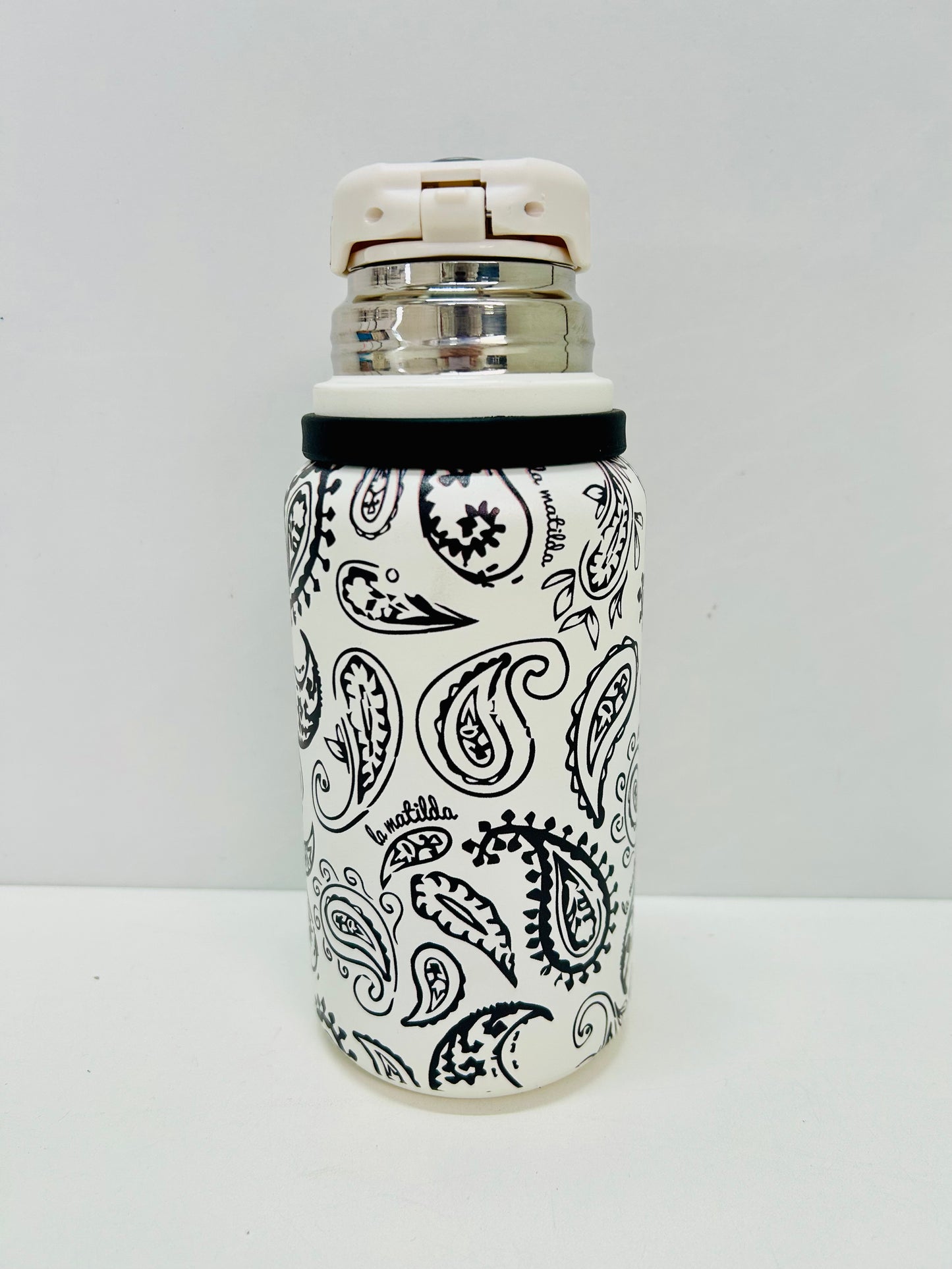 Termo La Matilda Hojas Negro