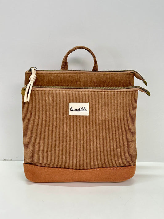 Mochila doble Pana Marrón Tostado