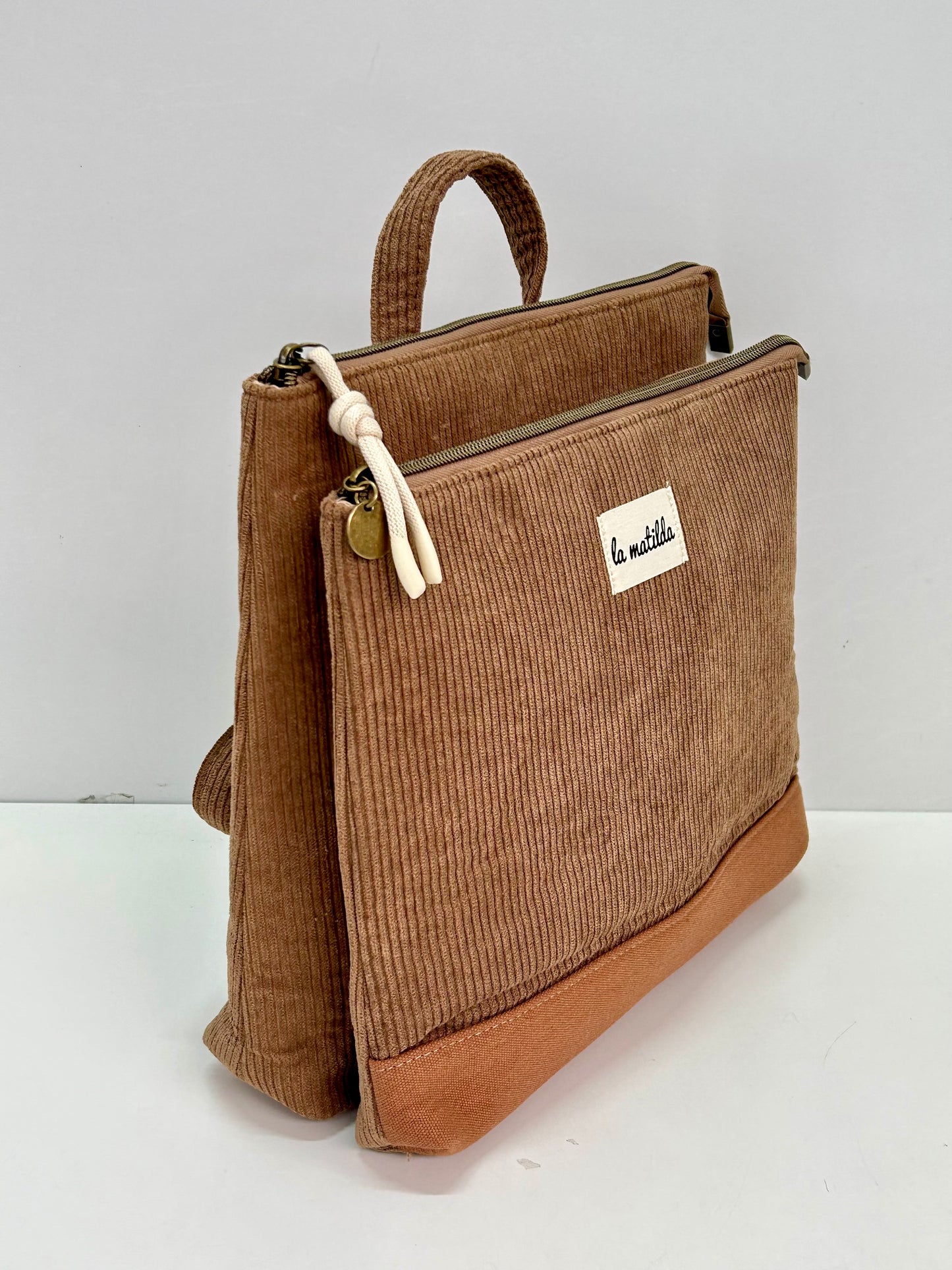 Mochila doble Pana Marrón Tostado