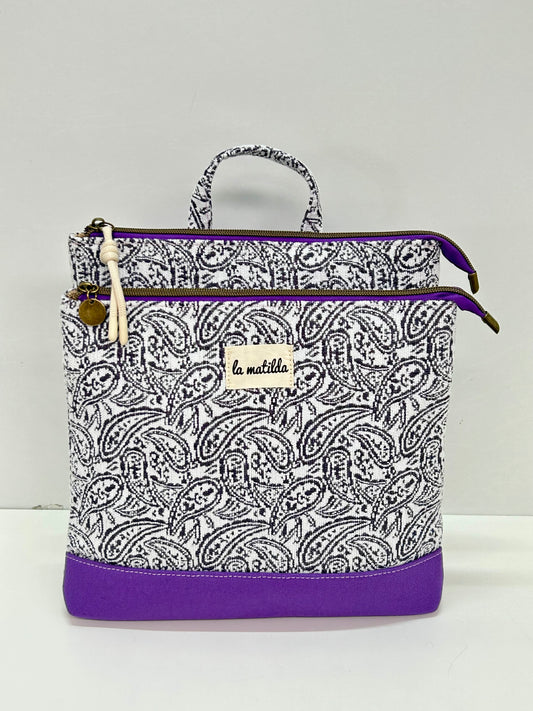 Mochila doble Hojas Morado