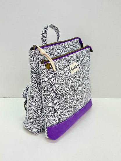 Mochila doble Hojas Morado
