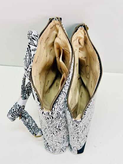 Mochila doble Hojas Negro