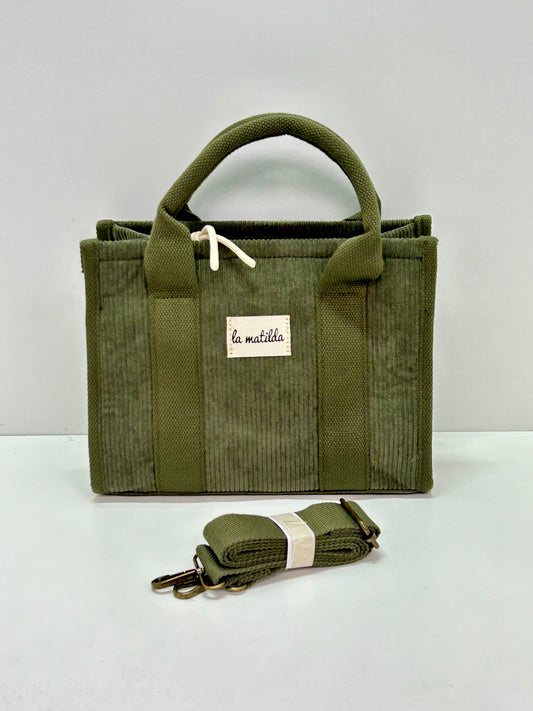 Bolso de mano Pana Oliva