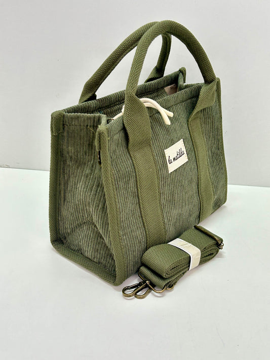 Bolso de mano Pana Oliva